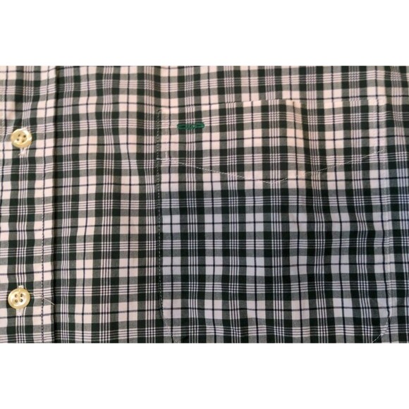 Tommy Hilfiger Shirt Mens XXL Green Plaid Pocket ButtonUp Vintage Lions Crest - Picture 4 of 8